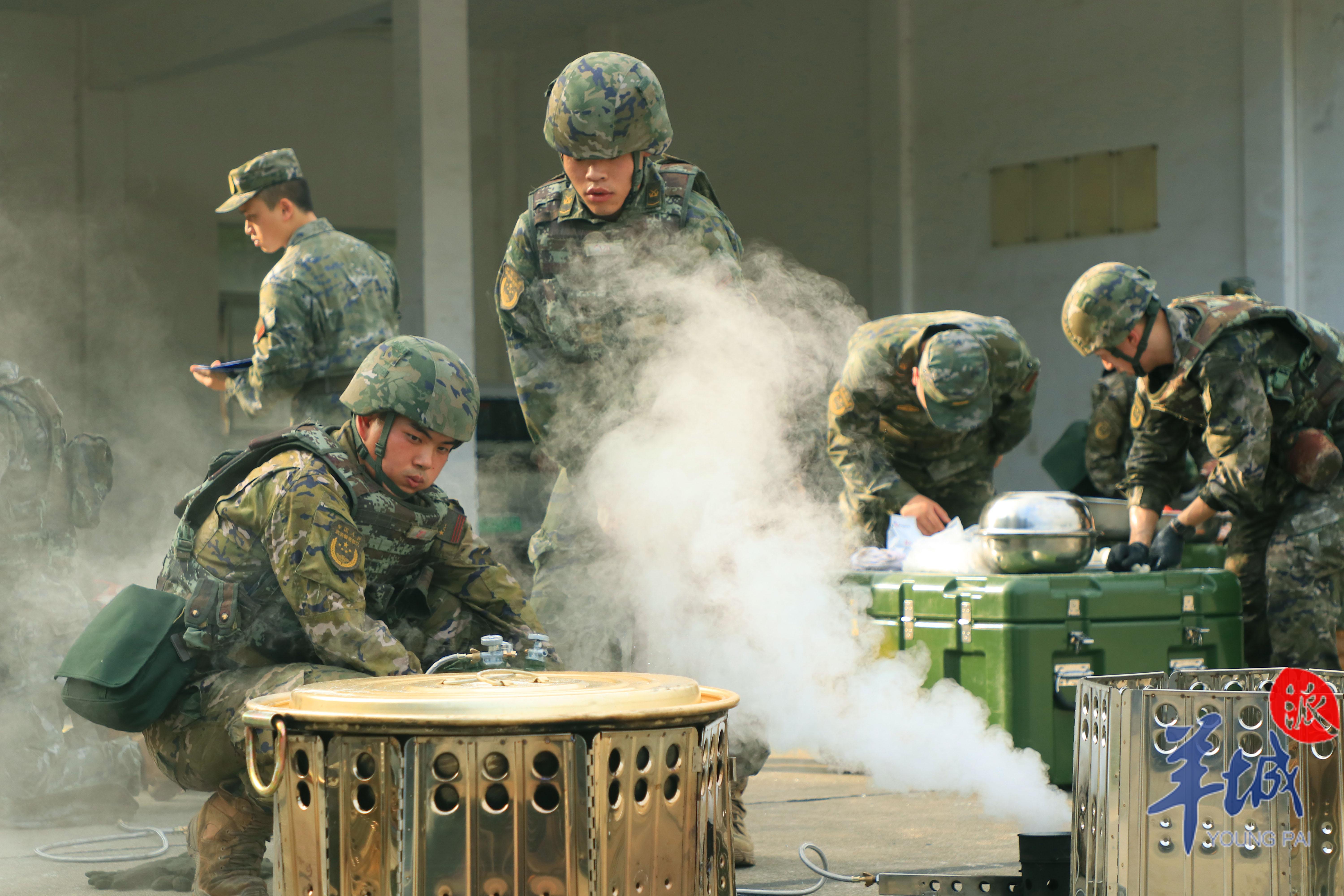 战味足饭菜香深圳武警举行野战炊事比武