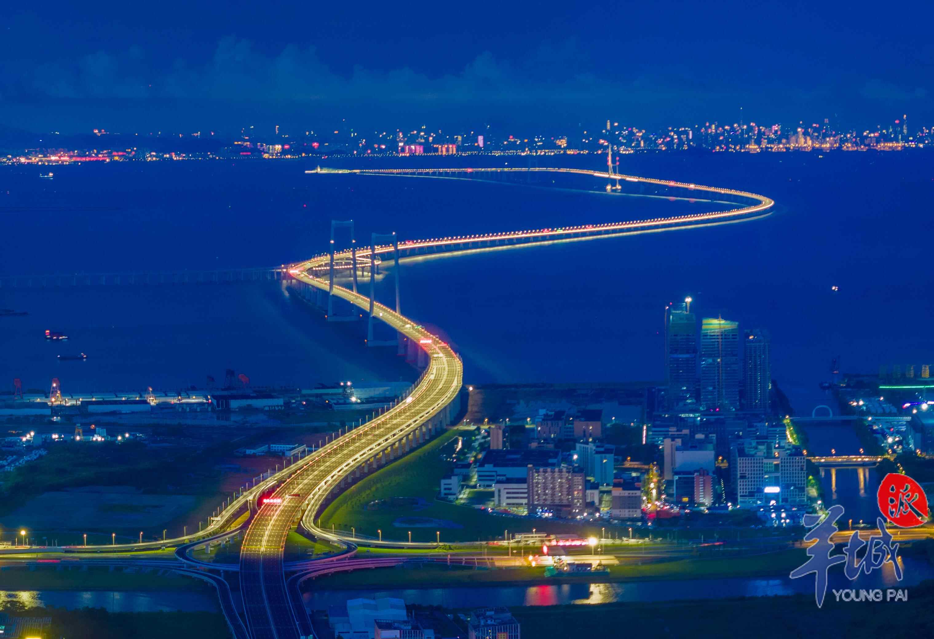 深中通道宛如长龙 马国泉拍摄于2024年6月17日