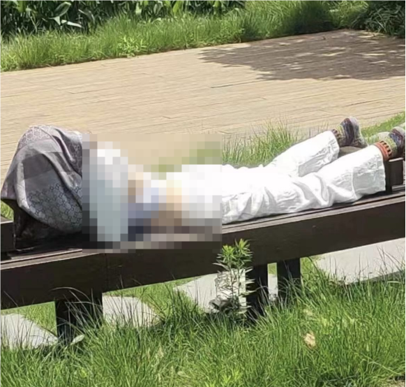 辣眼睛?“晒背族”占领上海各公园,园方成“三夹板”,医生提醒→