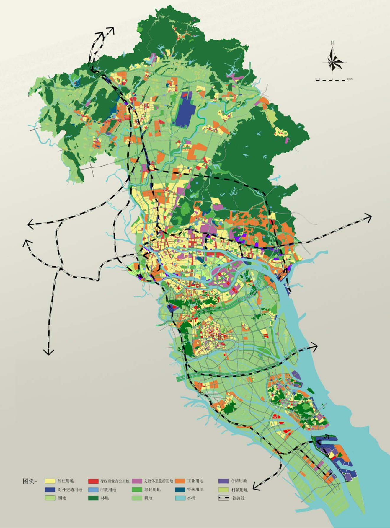 1984-2000年版获批总体规划,确定了广州沿珠江前航道向东"旧城-天河
